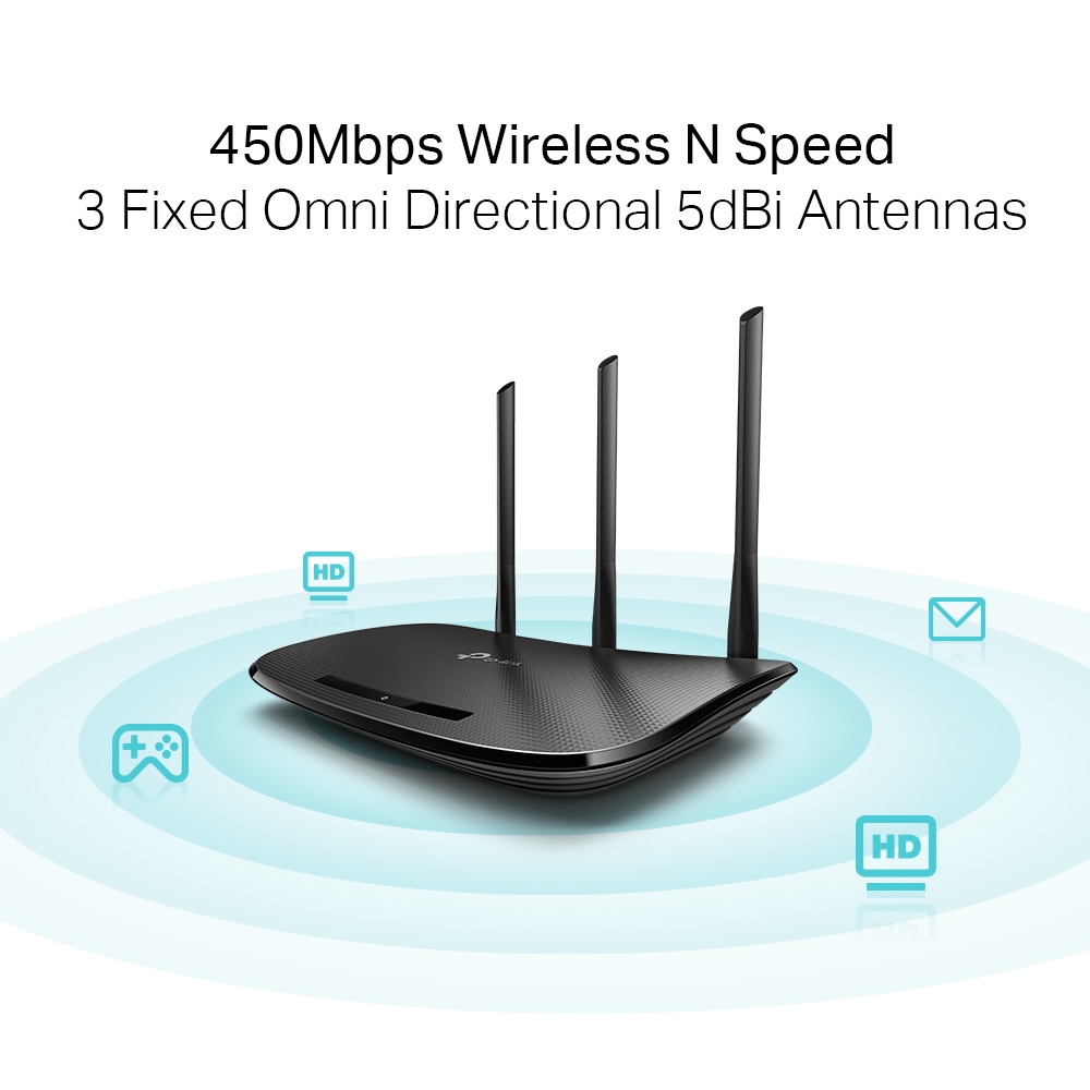 TP-Link TL-WR940N 450Mbps Wireless Router - Black