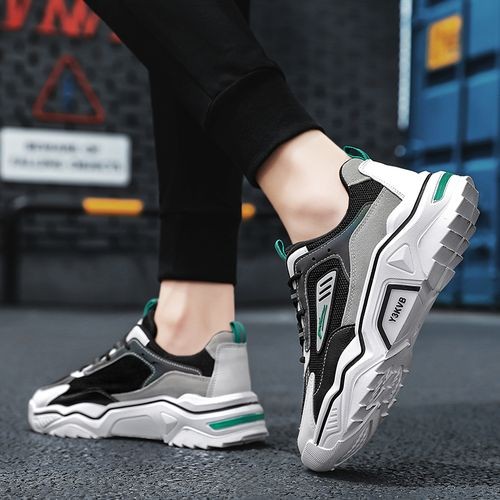 2024 Mens Casual Sci-Fi Warrior Shoes Running Sneakers - Black/Green