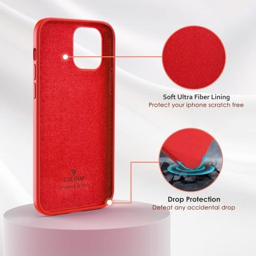 Apple Silicone Phone Case For Iphone 11 12 13 14 15 Pro Max X Xs Max Shockproof Case Cover- Red