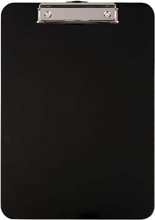 Office Depot® Brand Acrylic Clipboard, 9" x 12-1/2", Black, Pack of 3