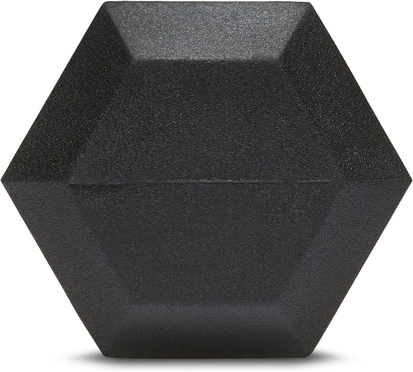 Basics Rubber Encased Exercise & Fitness Hex Dumbbell, Single, Hand Weight For Strength Training