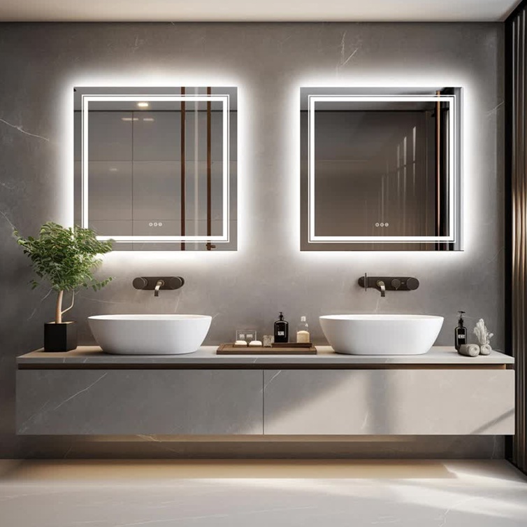 Bathroom Mirror - LED - Square