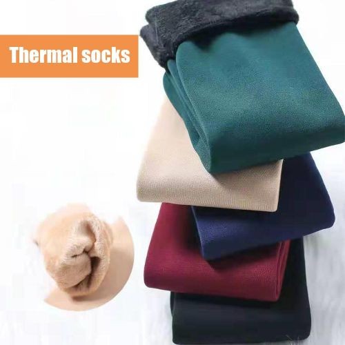 Fleece Lined Calf Socks for Women Winter Thermal Thick Crew Socks Long Warm Cozy Ankle Socks Home Work Causal Socks