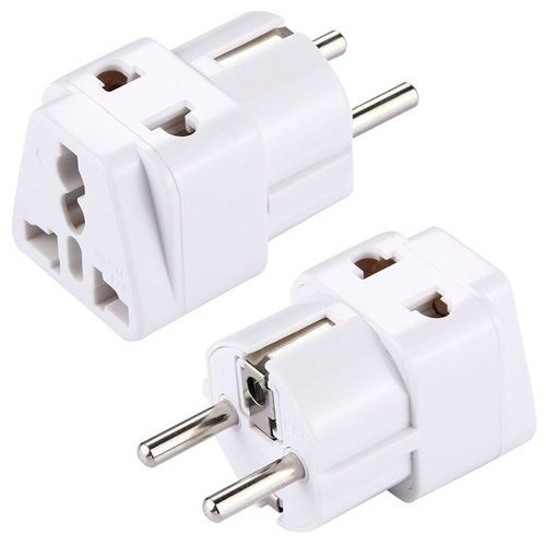 WD-9 Plug Adapter Travel Power Adaptor With Europe Socket Plug(White)