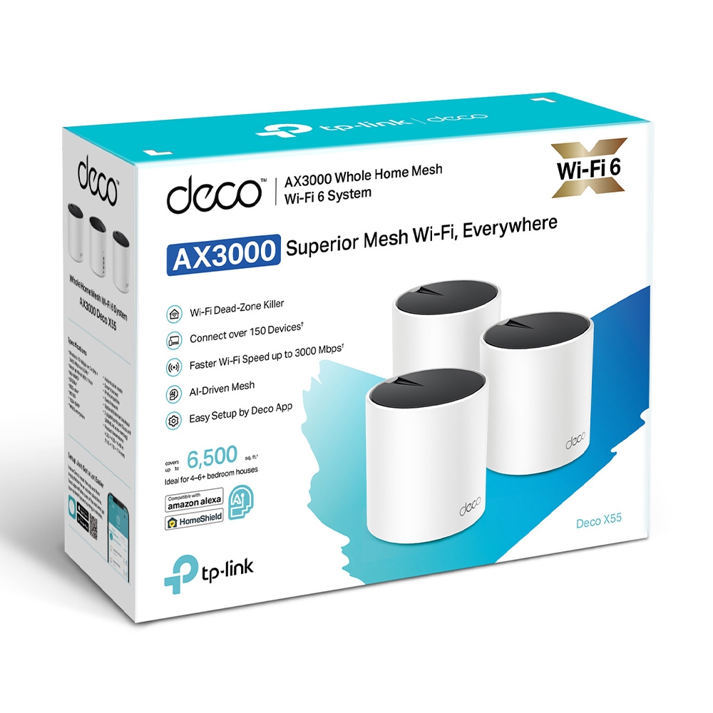 TP-Link Deco X55 AX3000 Mesh Wi-Fi System - White