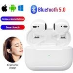 TWS Pro 5s Wireless Bluetooth Earbuds With Charging Case - White