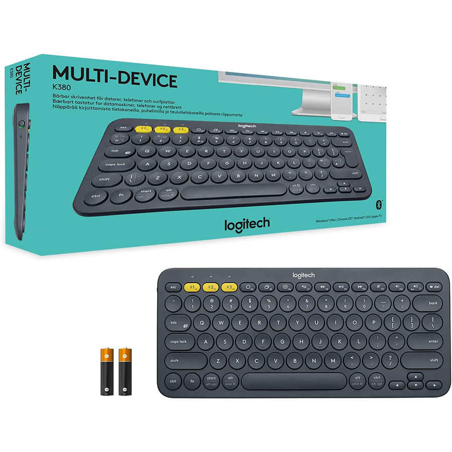 Logitech K380 Bluetooth Keyboard - Black