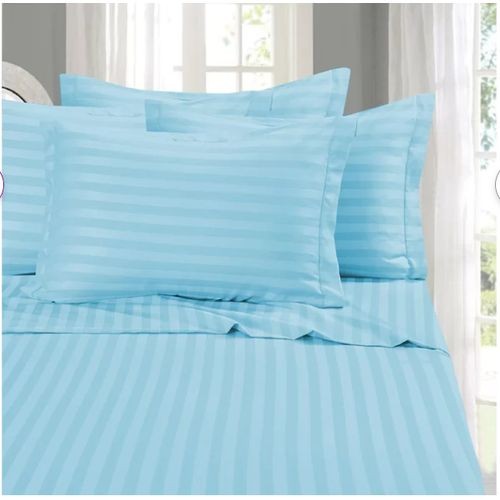 6*6 Strips Double Cotton-Satin Bed sheets.