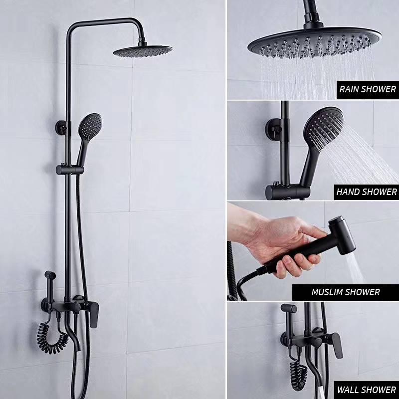 Shower Set - Complete - Black