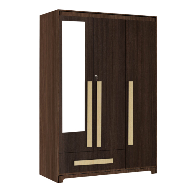 Wardrobe - 3 Door - Brown