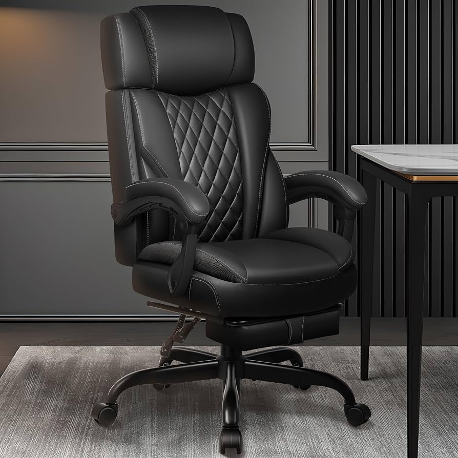Office Chair - Leather Executive - Black