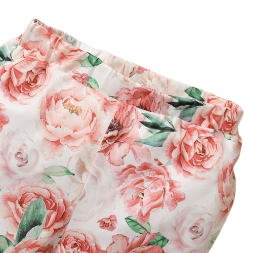 Baby Girls Long Sleeves Chinese Style Floral Hoodie With Pants -Green