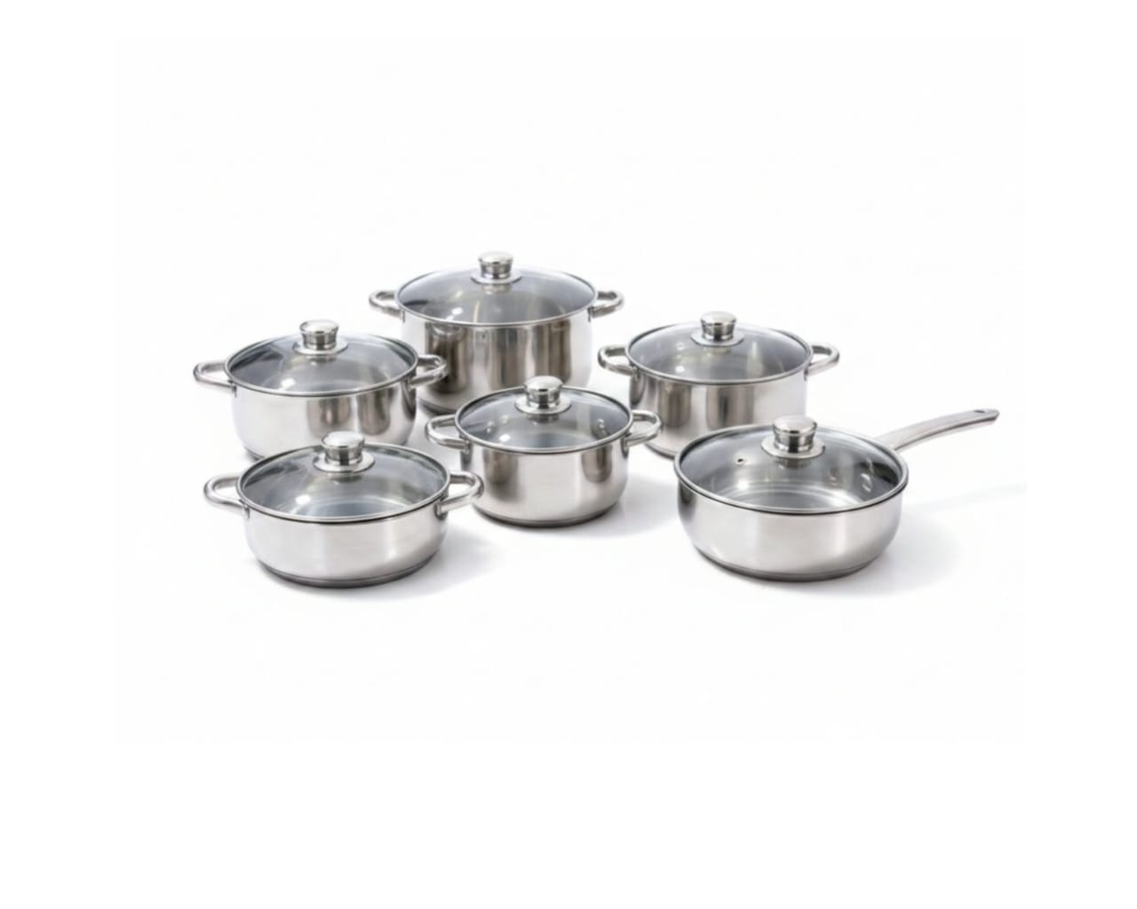 6 piece classic stainless steel cookware set