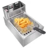 2500W 6L Electric Deep Fryer Single Tank Stainless Steel Chips Fryer