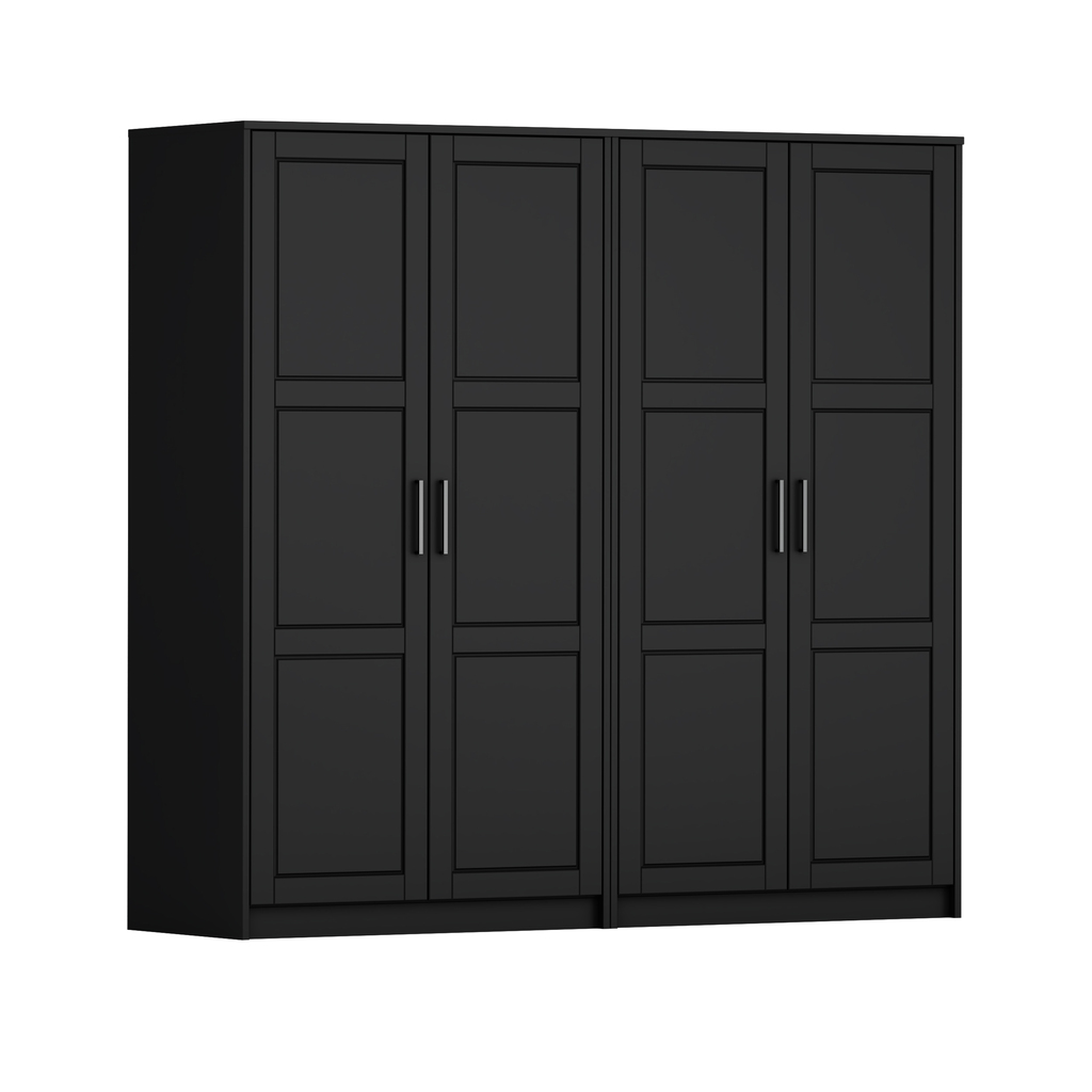 Wardrobe - 4 Door - Black