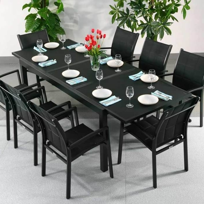 Dining Table Set - 8 Seater - Black