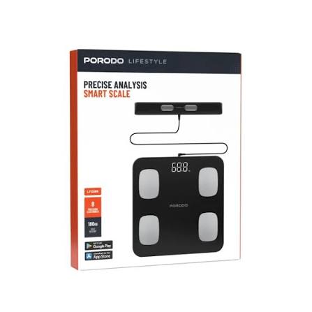 Porodo Lifestyle Precise Analysis Smart Scale – 180kg Body Fat & Health Monitor