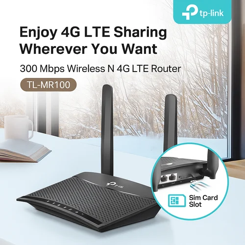 TP-Link TL-MR100 4G LTE Router - Black