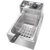 2500W 6L Electric Deep Fryer Single Tank Stainless Steel Chips Fryer