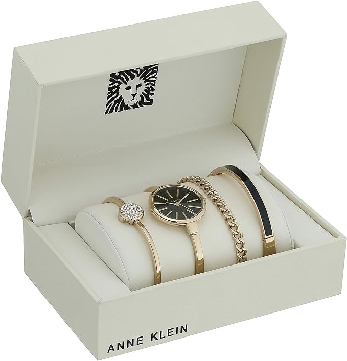 Anne Klein Women's AK/1470 Bangle Watch and Bracelet Set